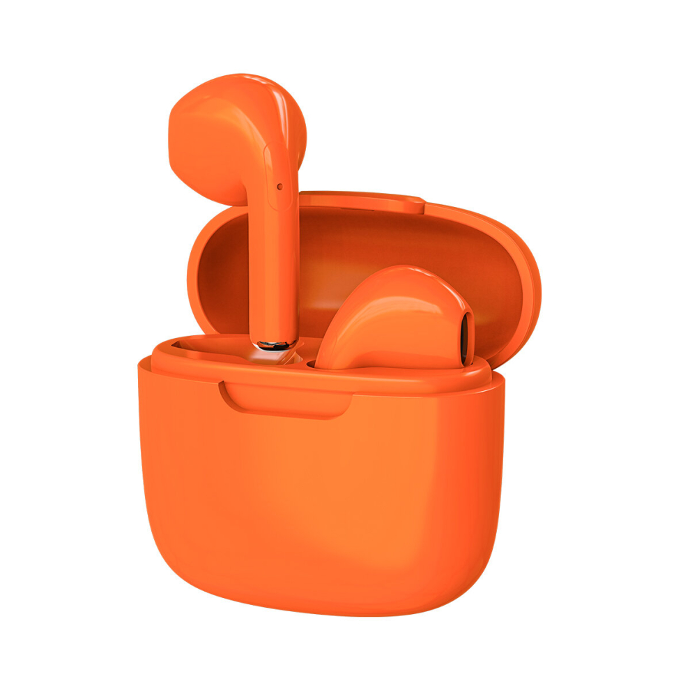 Tanz (Orange) Wireless Bluetooth Headphones Earphones Earbuds Iphone Samsung Tws Hiro Buds Orange