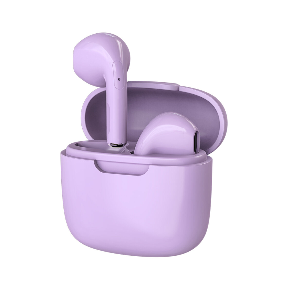 Tanz (Purple) Wireless Bluetooth Headphones Earphones Earbuds Iphone Samsung Tws Hiro Buds Purple