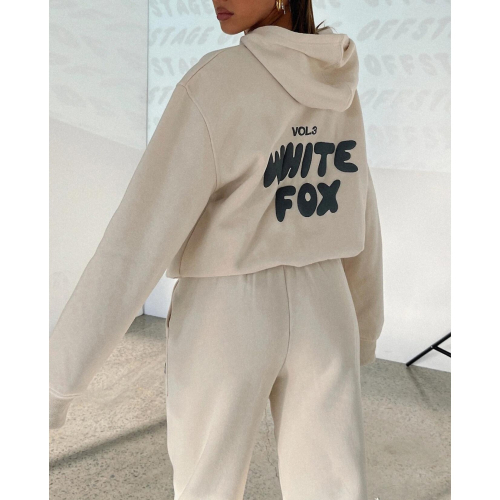 (apricot, XL) Hoodiewhite Fox Outerweartwo Pieces Of Hoodie Suits