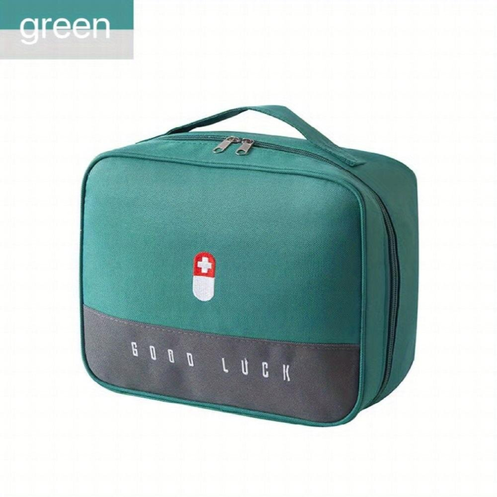 Green Large Capacity Medicine Box Portable Medicine Box Emergency Medical Box For Home First Aid