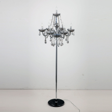 Genuine K9 GREY Crystal Chrome Metal Chandelier 7 Arms Floor Lamp