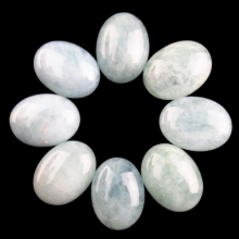 8pcs hot High Natural Aquamarine Oval for jewelry Accessories 20x15x6mm TJ79895