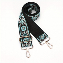 1pc Vintage Embroidered Wide Shoulder Strap With Adjustable Metal Buckle Luggage Bag Shoulder Strap Guitar Shoulder Strap Handbag Shoulder Strap Cross