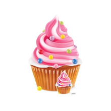 Pink Cupcake Swirl Star Mini Cardboard Cutout 84cm