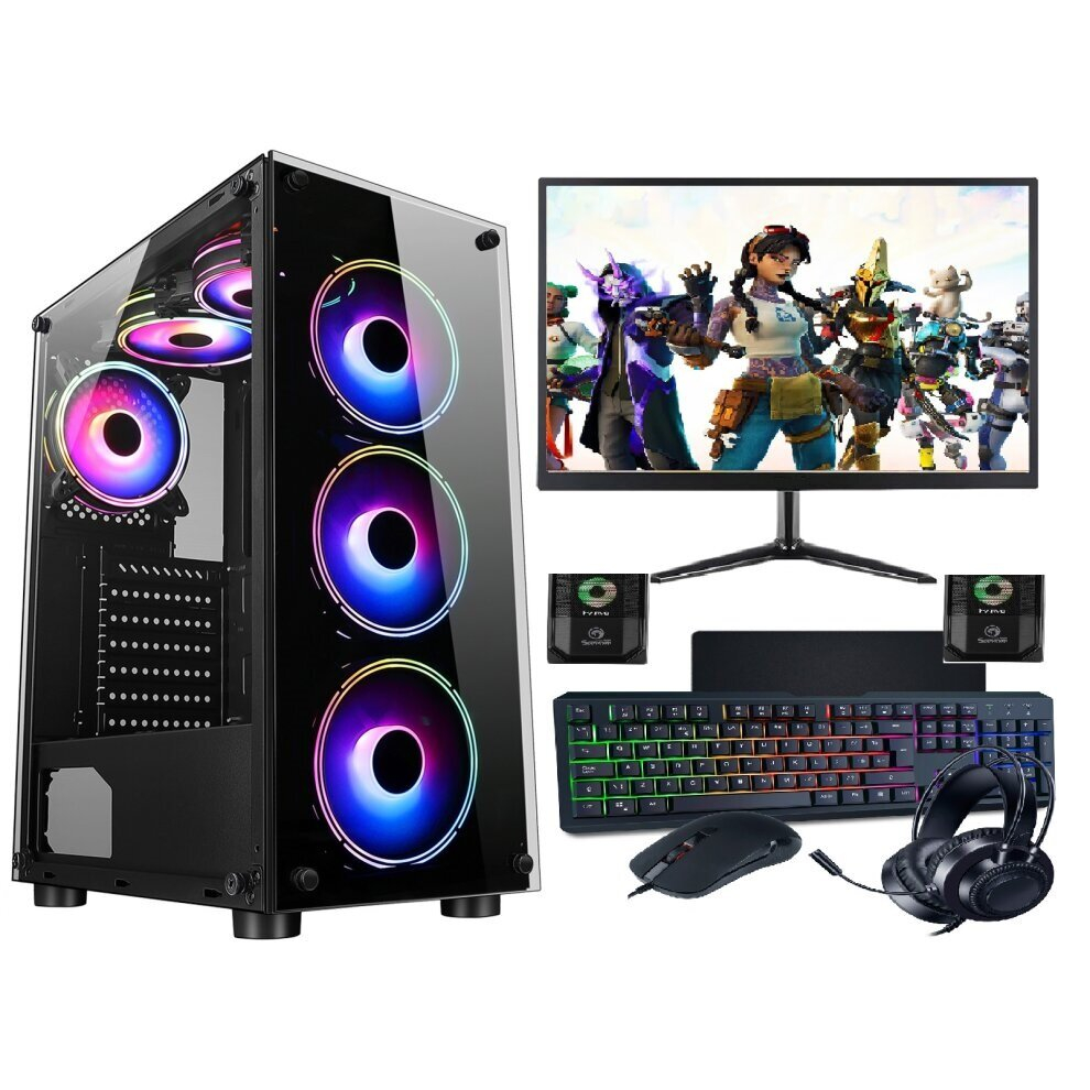 Fast Gaming Intel Quad Core i7 16GB RAM 1TB HDD & 256GB SSD PC Bundle & Speakers