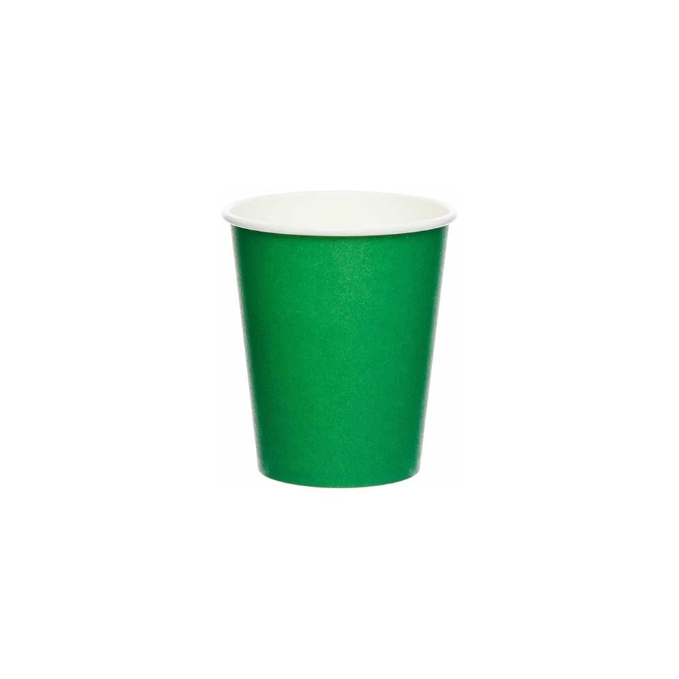 Emerald Green Paper Cups 270ml - Pack of 14