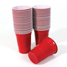 Red American Plastic Party Cups 450ml / 16oz – Pack of 50