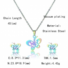 Ballet Women Girl Stud Earrings Ballerina Necklace Stainless Steel Jewelry Sets Graduation Christmas Daily Wear