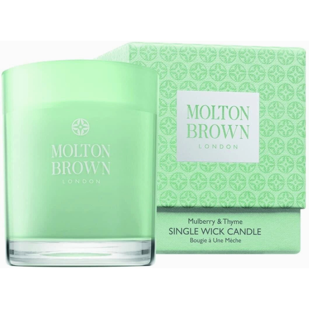 NEW MOLTON BROWN MULBERRY & THYME SINGLE WICK CANDLE 180G-image-OPC-PCXMNVV-NEW