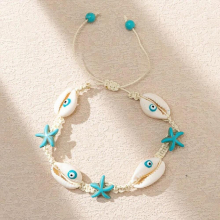 Cartoon Shell Starfish Adjustable Necklace Bracelet For Women Girls Seaside Holiday Gift Jewelry S002