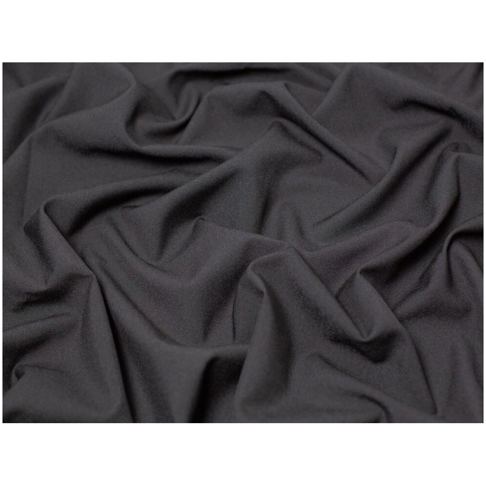 Minerva (Black) Poly Viscose Stretch Woven Suiting - Per Metre Black