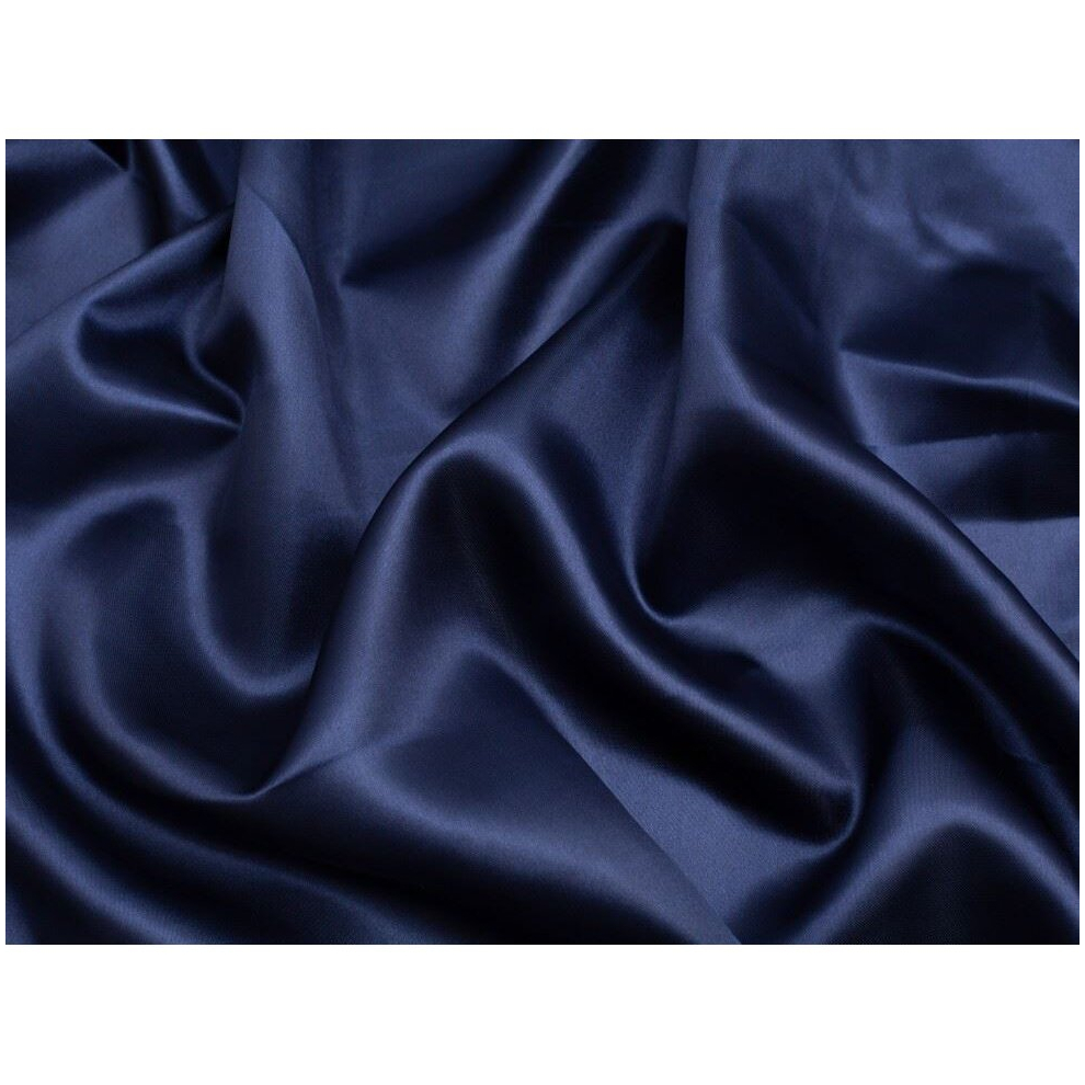 (Navy Blue) Minerva Liquid Satin Fabric - per metre