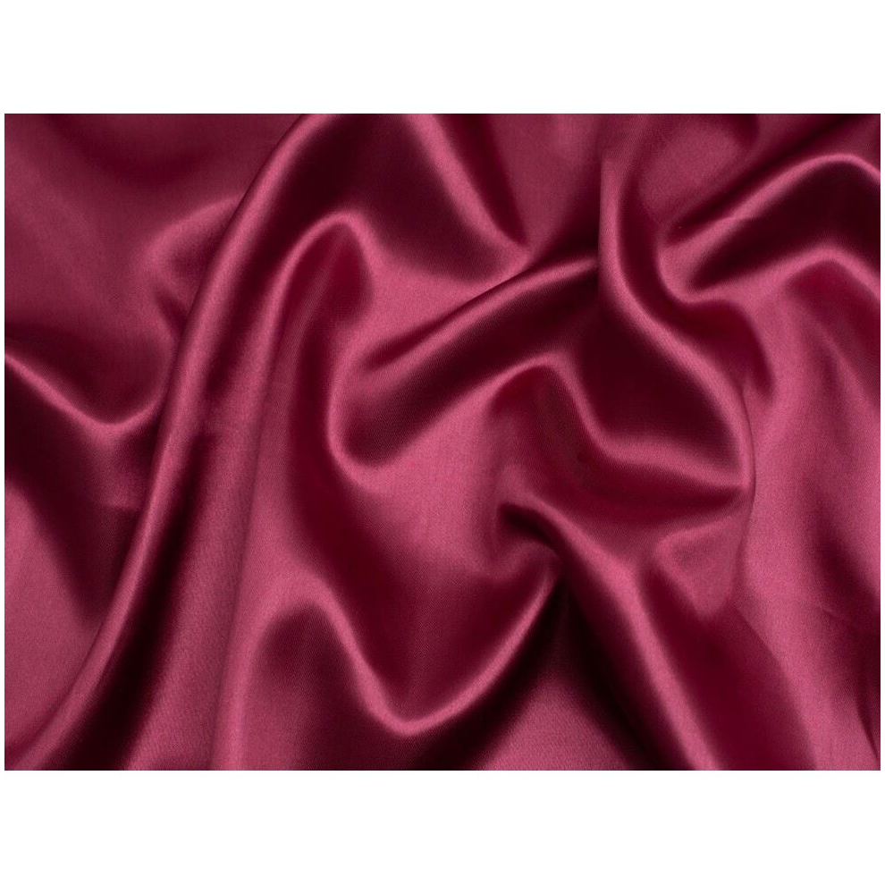 Minerva (Wine) Liquid Satin Fabric - Per Metre