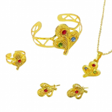 Dubai Jewelry Set for Babies & Kids, African Bracelets, & Girls, Arabic, Ethiopian Rings, Earrings, Colorful Gift