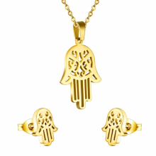 Jewelries Set For Party Stainless Steel Hand Pendant Necklace Choker Necklace BabyGirl