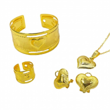 Kids Bangles African Dubai Jewelry Sets for Baby Girls Ethiopian Colorful Rings Earrings Arab Children Birthday Gift
