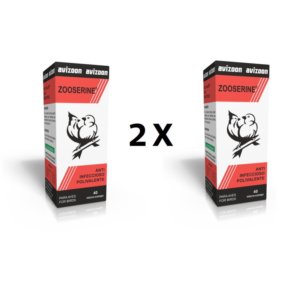 2x Zooserine for Bird Respiratory Treatment Intestinal Disorders