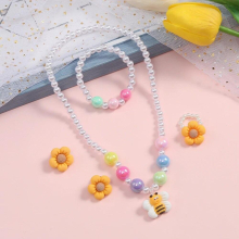 5pcs Mermaid Rainbow Unicorn Pendant Earings Necklaces Bracelet Jewelry Sets For Women Wedding Kids Birthday Party Jewelry Gift