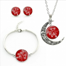Pretty Snowflake Jewelry Sets Classic Necklace Earrings Bracelet Christmas For Women Kids Jewelry Sets CM11