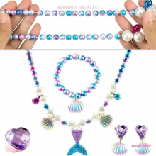 For Little Girls Jewelry Set Purple Mermaid Theme Festive Costume