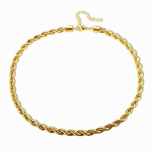 6mm 8mm Plated Silver Twisted Rope Stainless Steel Chain Cuban Bracelet Necklace Jewelry Set for Men Women Wholesales