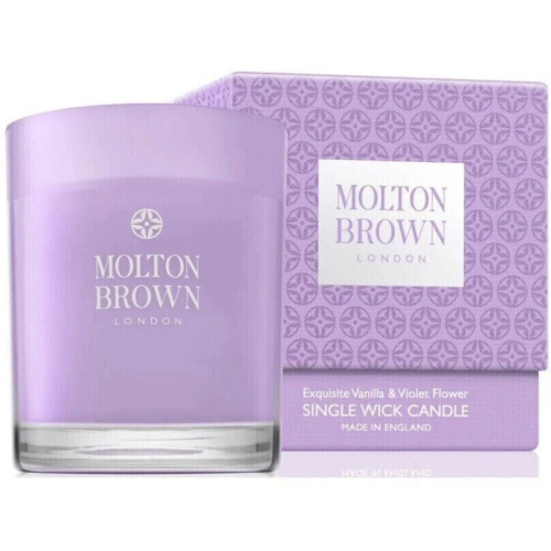 MOLTON BROWN EXQUISITE VANILLA & VIOLET FLOWER SINGLE WICK CANDLE 180G