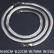 High Stainless Steel Jewelry Set Chain Necklace Bracelet For Man And Women Party Gift SFHKARRP