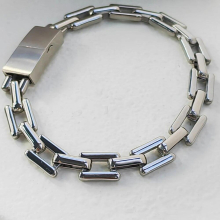 Stylish Fine Polished Stainless Steel Chunky Chain Necklace Bracelet Jewelry Set Clasp Collar Choker For Men Women