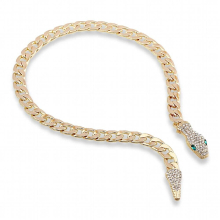 ZenithFashion Jewelry Sets Snake Necklace and Snake Bracelet Bangle 3 Colors for Girls Chains Choker Necklace