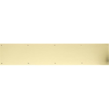 Brass Accents A09-P0828-PVDADH 8 in. x 28 in. Kick Plate Lifetime Polished Brass Adhesive Mount