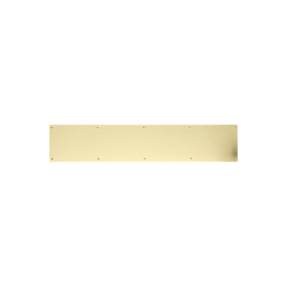 Brass Accents A09-P0628-Pvdadh 6 In. X 28 In. Kick Plate Lifetime Polished Brass Adhesive Mount 714983577359