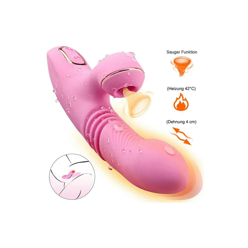 (Pink) Adult Sex Toys for Woman Vibrator G Spot Rabbit  Vibrator Clitoris Stimulator  Vibrating Dildo Clitoris Sucker