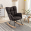 (Dary Gray) Modern Teddy Fabric Upholstered Rocking Chair 8
