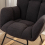 (Dary Gray) Modern Teddy Fabric Upholstered Rocking Chair 2
