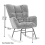 (Dary Gray) Modern Teddy Fabric Upholstered Rocking Chair 7
