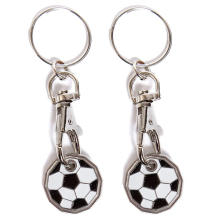 2 x COIN TOKEN KEYRING £1 POUND SHOPPING TROLLEY LOCKER SHOPPING TROLLEY KEYRING