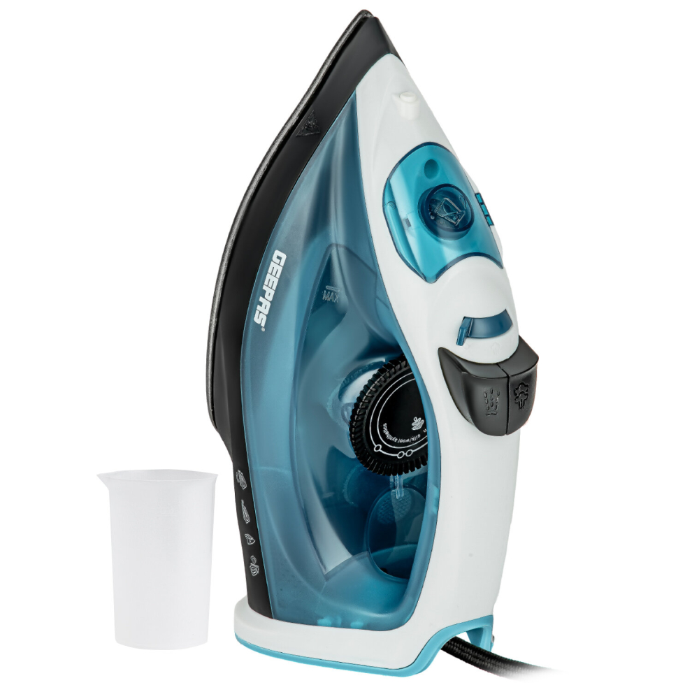 Geepas (Blue) 1800W Steam Iron Dry And Wet Steam Iron Blue