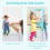 Casart Kid's Double Sided Easel Height Adjustable Standing Drawing Board with Storage 3