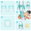 Casart Kid's Double Sided Easel Height Adjustable Standing Drawing Board with Storage 8