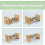 Bingopaw Raised Dog Bowl - Adjustable Bamboo Elevated Dog Bowls with Stand 4