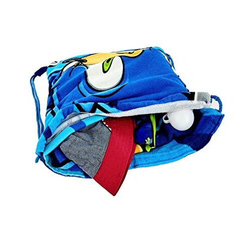 Sonic The Hedgehog Sonic the Hedgehog Beach Towel & Pull String Bag - Foldable Microfiber Towel with Attached Pocket (149 x 73 cm) 2