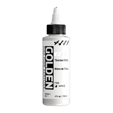 High Flow Acrylics GOLDEN, Titanium White, 4 fl. oz. Μπουκάλι, Επαγγελματική Ακρυλική Πέτα
