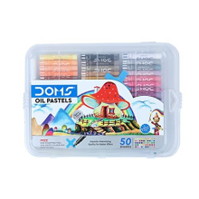 Doms 50 Assorted Colour Shades Oil Pastels - Rich Bright Smooth Even Shades