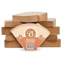1000 Size 4 Coffee Filter Paper Cones, Unbleached by EDESIA ESPRESS