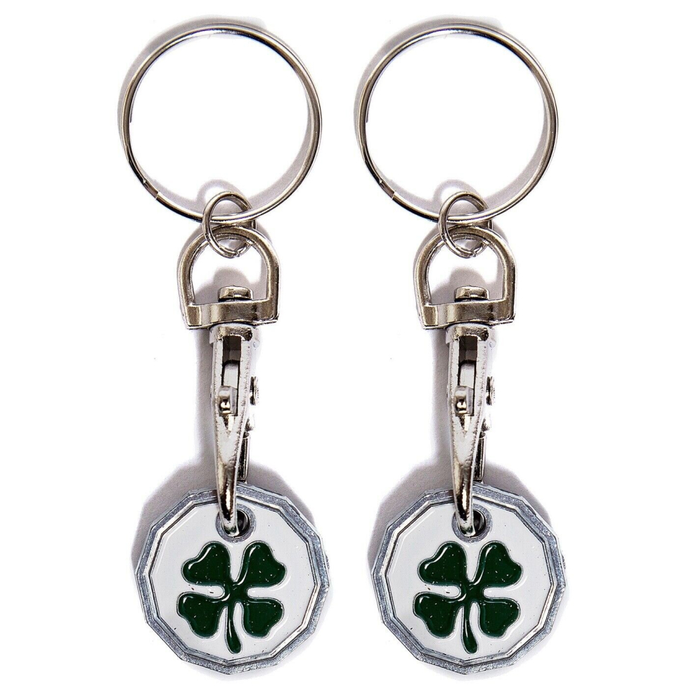 Aronz 2 X Coin Token Keyring £1 Pound Shopping Trolley Locker Shopping Trolley Keyring Multicoloured