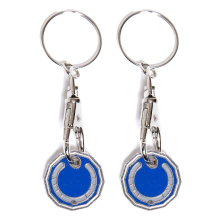 2 x COIN TOKEN KEYRING £1 POUND SHOPPING TROLLEY LOCKER SHOPPING TROLLEY KEYRING