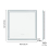 800 x 800mm Sqaure Led  Bathroom Mirror with Demister Sensor  3 Lights 6