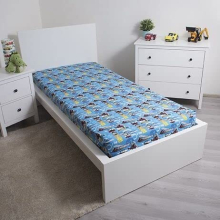 Jerry Fabrics Kids Fitted Sheets from 100% Quality Cotton 90 x 200cm Thomas & Friends, Multi-Colour, 200 x 90 x 25 cm