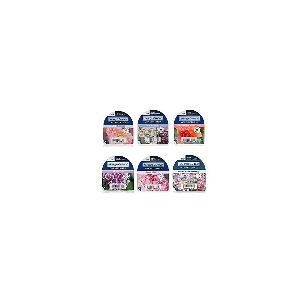 yankee candle set of 6 wax melt, randomly mixed scents