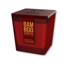 Heart & Home Bamboo Scented Candle Large Jar 210 g Spicy Apple and Cinnamon Wood Wick